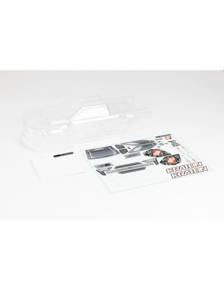 1-10 Clear Body with Decals and Window Masks: KRATON 4X4 BLX