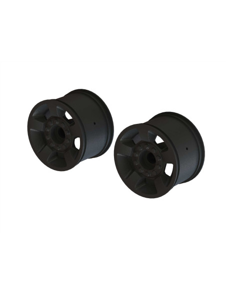 1-10 Front-Rear 2.8 Wheels  14mm Hex  Black (2)