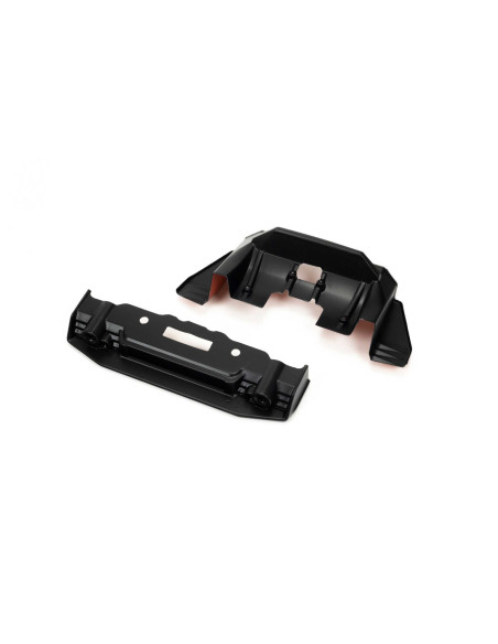 1/7 Painted Splitter And Diffuser  Black and Orange: FELONY 6S BLX