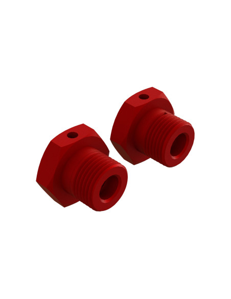 Aluminum Wheel  17mm Hex  Red (2)