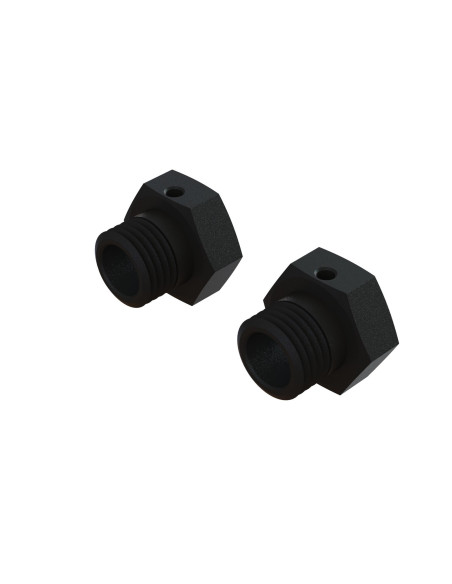 Aluminum Wheel Hex 17mm  16.5mm Thick  Black (2)