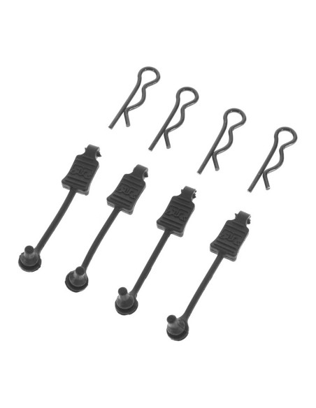 AR390178 Body Clip Retainer 1/8 Scale Black (4)