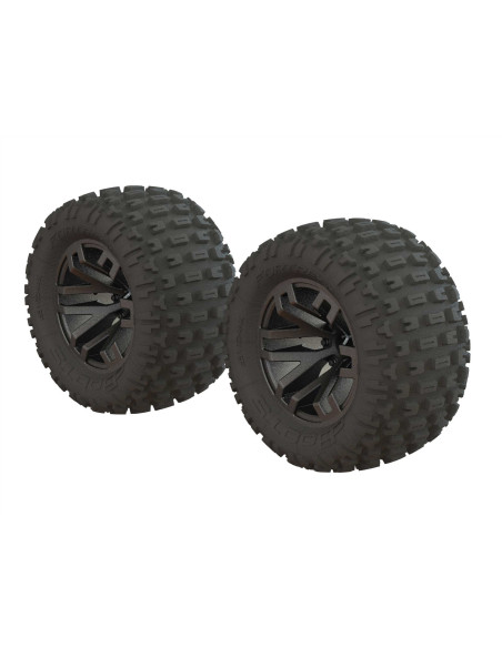 Dboots 'Fortress MT' Tire Set Glued Gun Metal (2)