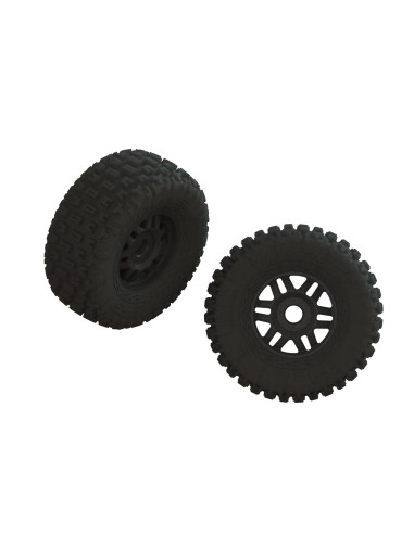 dBoots FORTRESS LP Tire Set Glued Black (2)