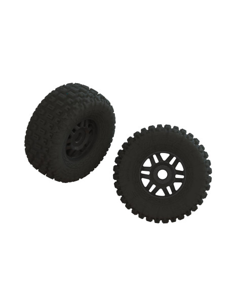 dBoots FORTRESS LP Tire Set Glued Black (2)