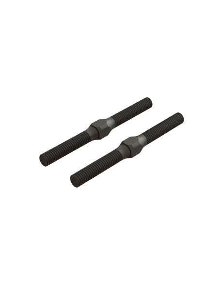 Steel Turnbuckle  M4 x 48mm  Black (2)
