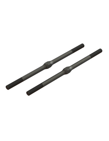 Steel Turnbuckle  M4 x 95mm Black (2)