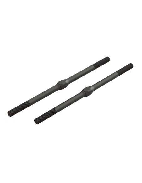 Steel Turnbuckle  M4 x 95mm Black (2)