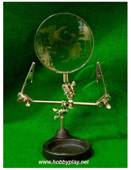 LUPA DE MESA STANDARD CON PINZAS (Lente diam. 90 mm)