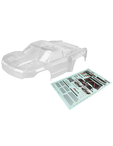 1-10 Clear Body with Decals: SENTON 4x4