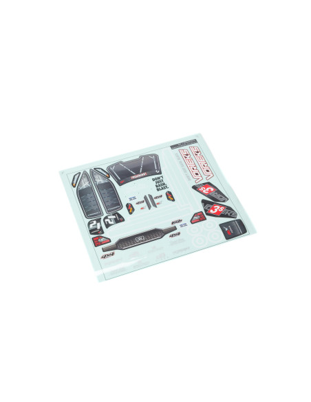 1-10 Clear Body with Decals and Window Masks: VORTEKS 4X4 BLX