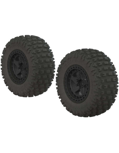 1-10 dBoots Fortress SC 2.2-3.0 Pre-Mounted Tires  14mm Hex  Black (2)