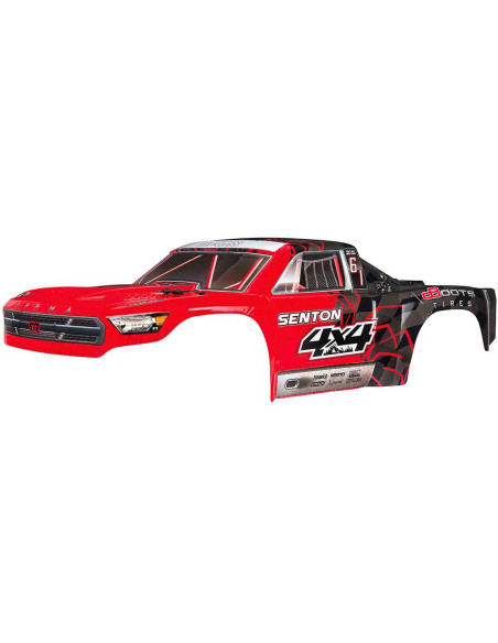 1-10 Painted Body with Decals  Red: SENTON 4x4 Mega