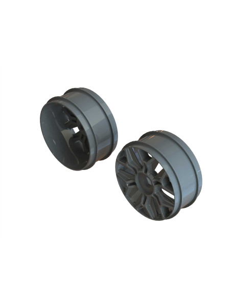1-8 Buggy Wheel 17mm Hex Gun Metal (2)