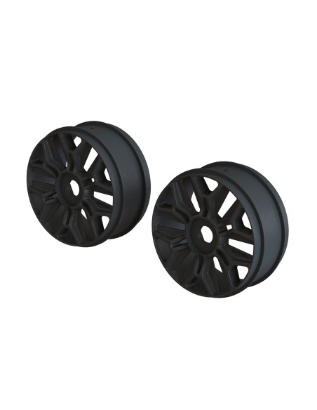 1-8 Front-Rear Buggy 3.3 Wheel  17mm Hex  Black (2)