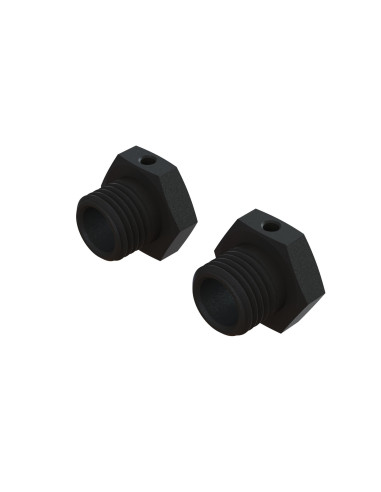 Aluminum Wheel Hex 17mm - 14.6mm Thick  Black (2)