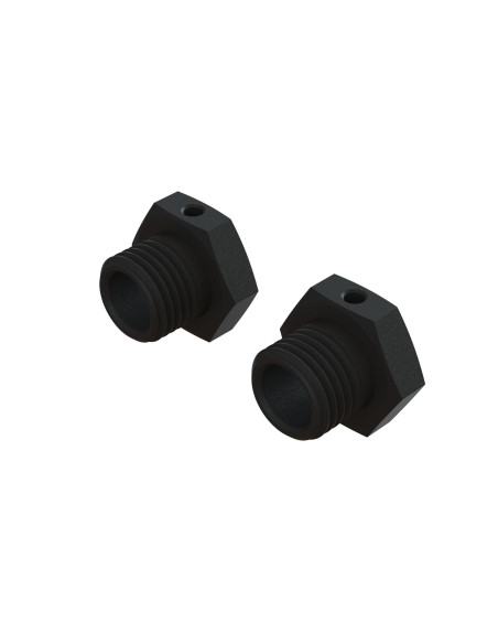 Aluminum Wheel Hex 17mm - 14.6mm Thick  Black (2)