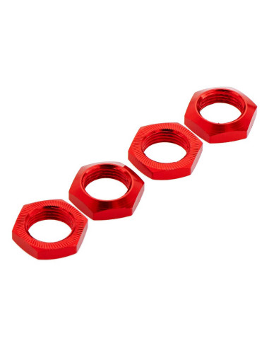 Aluminum Wheel Nut 17mm Red: Nero (4)