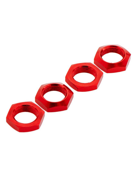 Aluminum Wheel Nut 17mm Red: Nero (4)