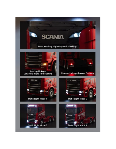 Camión Scania 770S V8 RC Huina Gris 1/18