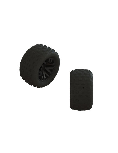 dBoots 'FORTRESS' Tire Set Glued (Black) (2 Pairs)