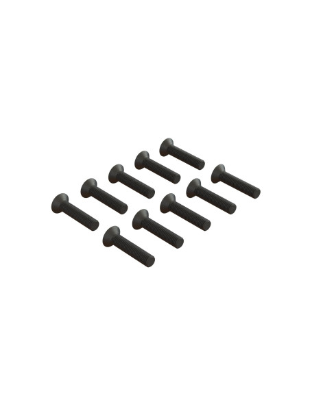 Flat Head Hex Machine Screw  M3x14mm (10)