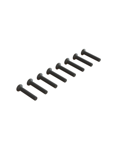 Flat Head Hex Machine Screw M3x18mm (10)