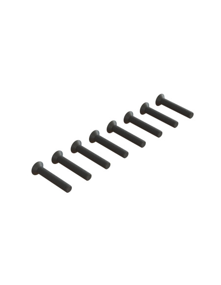 Flat Head Hex Machine Screw M3x18mm (10)