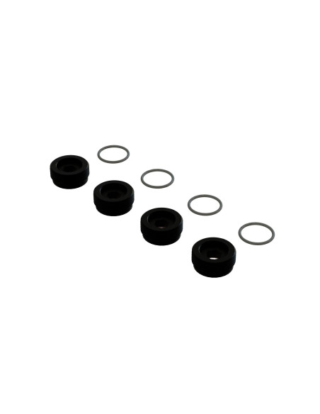 Front Hub Nut Includes O-Rings  Aluminum  Black (4)