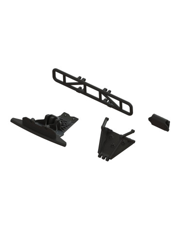 Lower Skid And Bumper Mount Set  Black