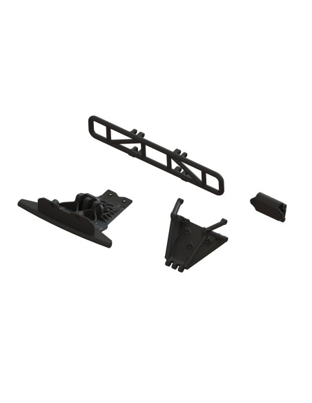 Lower Skid And Bumper Mount Set  Black