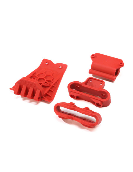 Lower Skid And Bumper Mount Set  Red