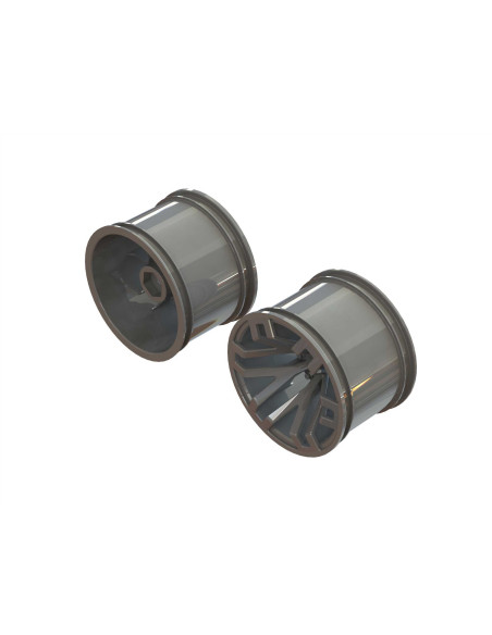MT 2.8" Wheel 14mm Hex Gun Metal (2)