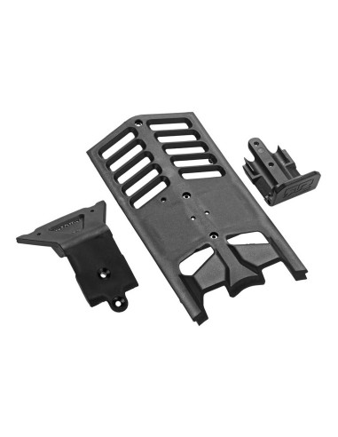 Skidplate Front Rear Center Set: Nero