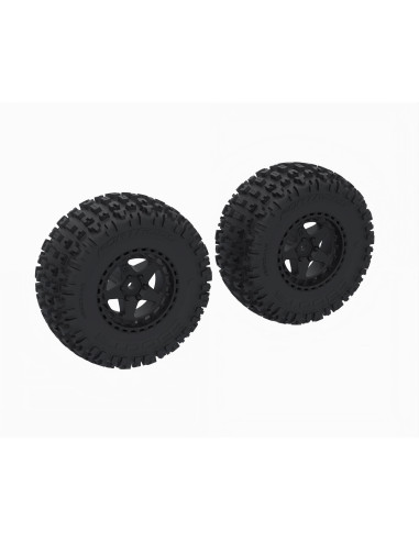DBOOTS 'FORTRESS SC' Tire Set Glued  Black (2)