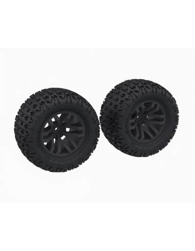 dBoots 'FORTRESS MT' Tire Set Glued  Black (2)
