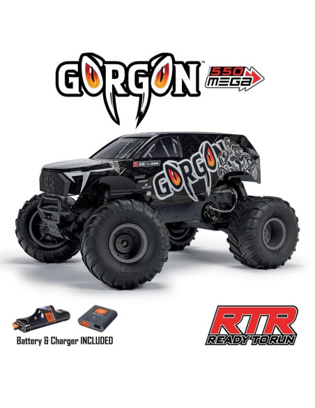 1-10 GORGON 2WD RTR Brushed Monster Truck (Battery & Charger Included)  Gun Metal