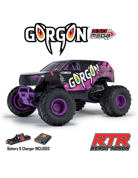 1-10 GORGON 2WD RTR Brushed Monster Truck (Battery & Charger Included)  Purple