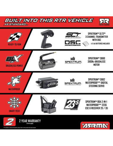 1-8 TYPHON 223S DSC 4X4 RTR Brushless Buggy  Red
