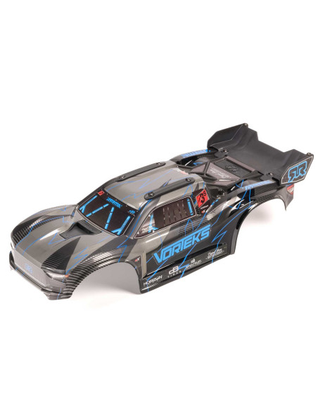 1-10 Painted Decaled Trimmed Body Set with Hidden Body Mount  Blue-Black: VORTEKS 2WD