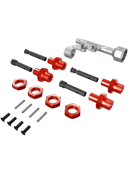 17mm Wheel Hex Conversion for Threaded Axles (+10mm Offset)
