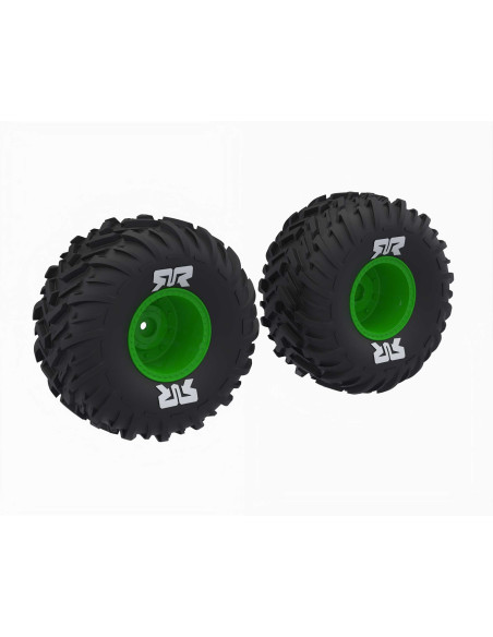 dBoots Cut Chevron MT Tire Set Glued  Green