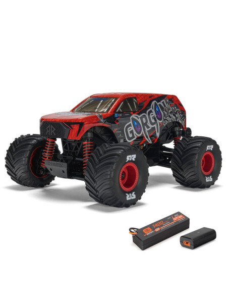 1-16 GORGON GROM 4X4 RTR Brushed Monster Truck (Battery & Charger Included)  Red