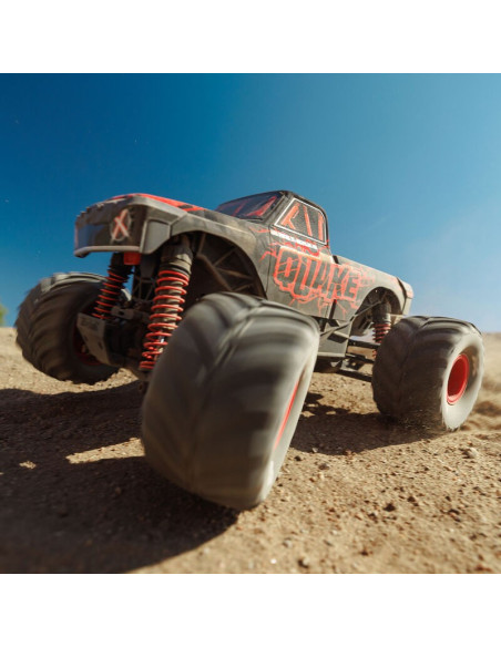 1-16 QUAKE GROM 4X4 RTR Brushed Monster Truck (Battery & Charger Included)  Red