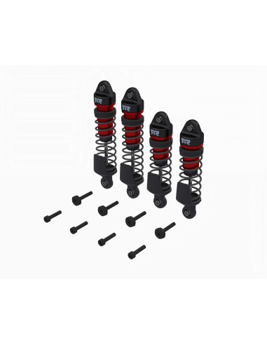 Shock Set  Front/Rear Assembled  TBC cSt Oil...