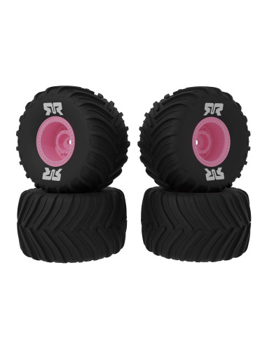 dBoots Chevron MT Tire Set Glued  Pink (2): GROM