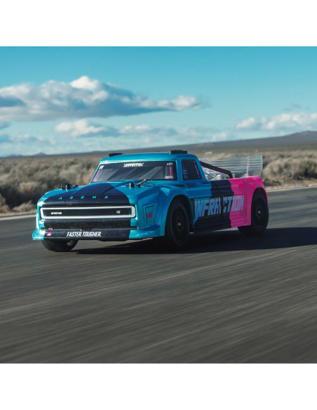1-8 INFRACTION 223S DSC 4X4 RTR Brushless All-Road Street Bash Truck  Teal-Pink