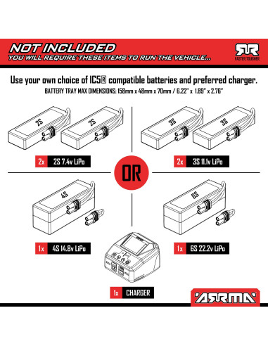 1-7 TALION 6S EXB 4X4 RTR Brushless Speed Truck...