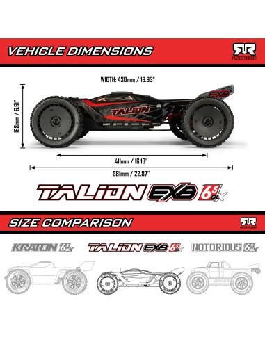 1-7 TALION 6S EXB 4X4 RTR Brushless Speed Truck...