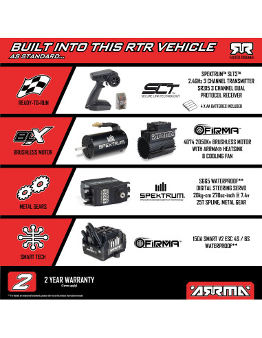 1-7 TALION 6S EXB 4X4 RTR Brushless Speed Truck...